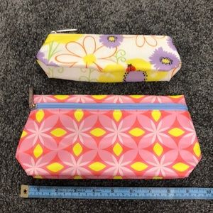 Clinique cosmetic pouch with mini pouch